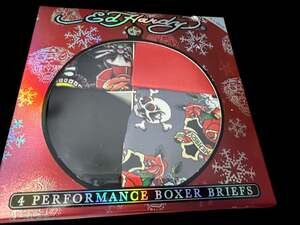 Ed Hardy Men's 4-Pack Performance Boxer Briefs X-Large NIB Holiday Skull Tiger